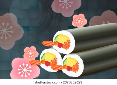 Eboshimaki Setsubun Plum Spring Background