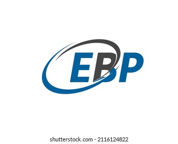 EBP letter creative modern elegant swoosh logo design