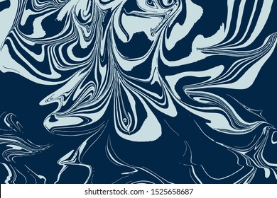 Ebru an ancient oriental paint technique. Incorporates the swirls of marble or the ripples and random waves effect. Traditional Ottoman Turkish marbling art. Vector. 