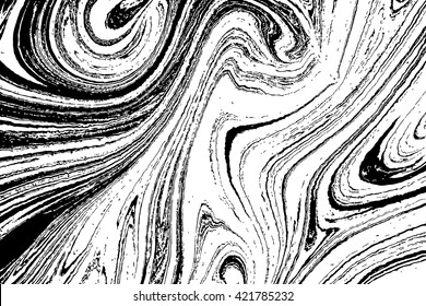 Ebru art. Traditional Turkish Ebru technique. Painting on water transfered on highly textured paper or cloth. Color paint ebru with waves and tile pattern.