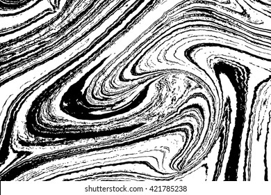 Ebru art. Traditional Turkish Ebru technique. Painting on water transfered on highly textured paper or cloth. Color paint ebru with waves and tile pattern.