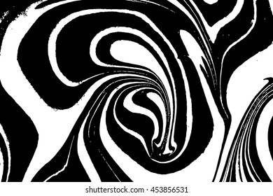 Ebru art. Traditional Turkish Ebru technique. Painting on water transfered on highly textured paper or cloth. Color paint ebru with waves and tile pattern.
