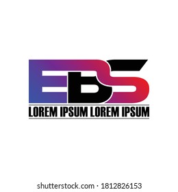EBS letter monogram logo design vector