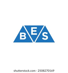 EBS triangle shape logo design on white background. EBS creative initials letter logo concept.
