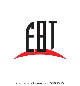 EBT letter logo design with white background in illustrator, vector logo modern alphabet font