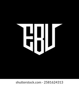 EBU letter logo design with white background in illustrator, vector logo modern alphabet font overlap style, calligraphy designs for logo, Poster, Invitation, etc.