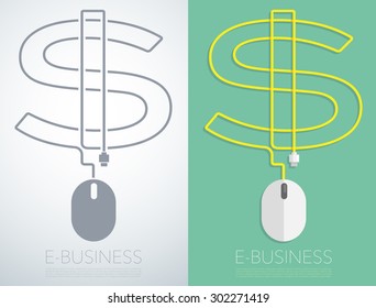 E-Business Computer Mouse Vector