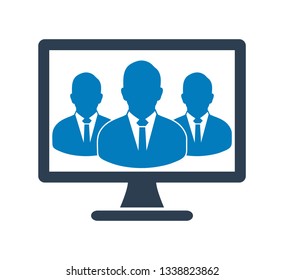 E-business group icon. Flat style vector EPS.