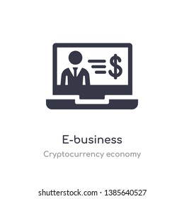 e-business icon. isolated e-business icon vector illustration from cryptocurrency economy collection. editable sing symbol can be use for web site and mobile app