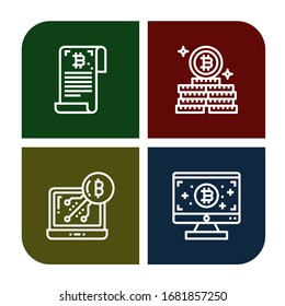 Conjunto de iconos de e-business. Colección de iconos de Bitcoin