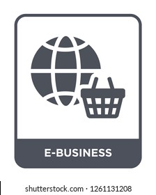 e-business icon vector on white background, e-business trendy filled icons from Cryptocurrency economy and finance collection, e-business simple element illustration