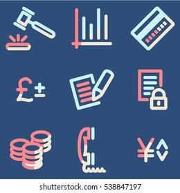 E-business icons, color contour series