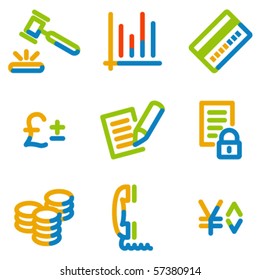 E-business icons, color contour series