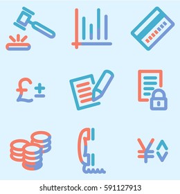 E-business icons, color contour series