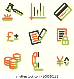 E-business icons, color contour series