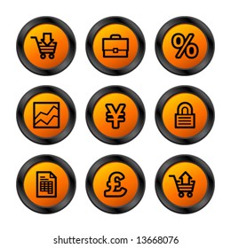 E-business icons, orange circle series