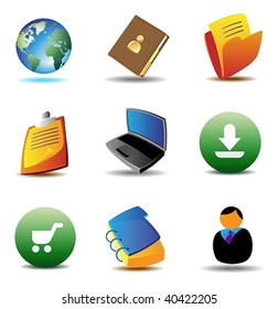 E-business icons for website. Vector illustration.