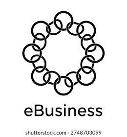 EBusiness logo with chain links forming a circle symbol icon