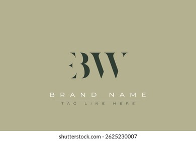 EBW abstract letter logo design. This logo is designed by three abstract letters.