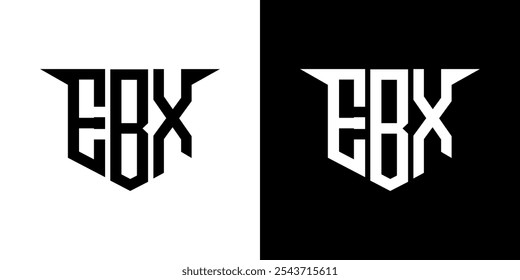 EBX letter logo design with white background in illustrator, vector logo modern alphabet font overlap style, calligraphy designs for logo, Poster, Invitation, etc.