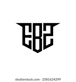EBZ letter logo design with white background in illustrator, vector logo modern alphabet font overlap style, calligraphy designs for logo, Poster, Invitation, etc.