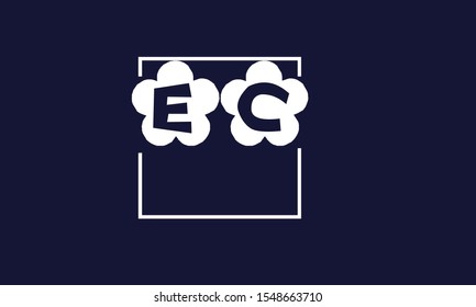 EC abstract vector logo monogram template