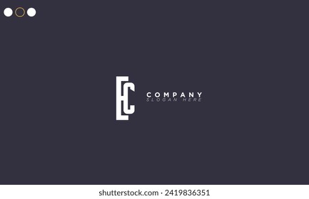 EC Alphabet letters Initials Monogram logo CE, E and C