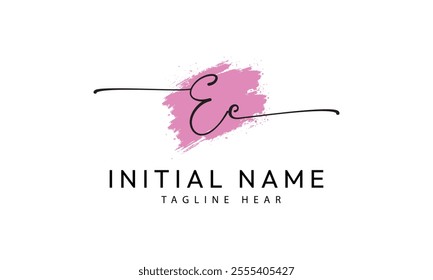 EC C E  initial signature logo template vector