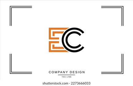 EC, CE, Abstract Letters Logo Monogram