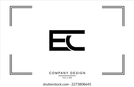 EC, CE, Abstract Letters Logo Monogram