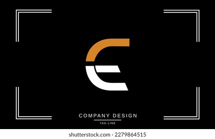 EC, CE, Abstract Letters Logo Monogram
