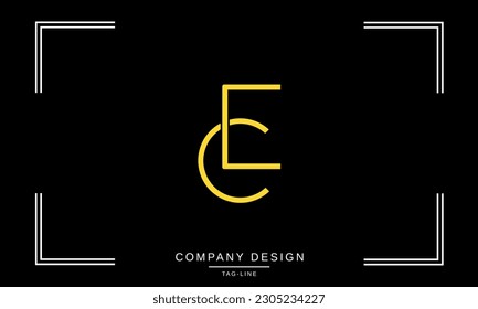 Monograma con el logotipo de las letras abstractas CE, CE