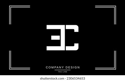 Monograma con el logotipo de las letras abstractas CE, CE
