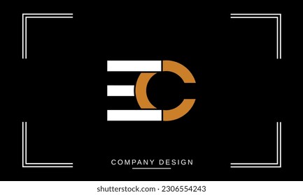 EC, CE, Abstract Letters Logo Monogram