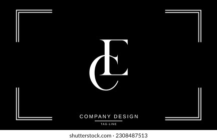 Monograma con el logotipo de las letras abstractas CE, CE