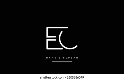 EC ,CE ,E ,C  Abstract Letters Logo Monogram