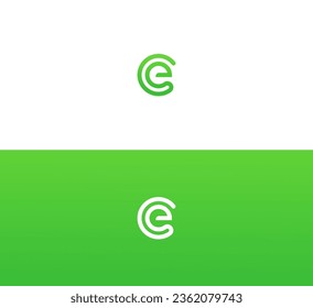 EC, CE, EO, OE, elementos de plantilla de diseño de logotipo de letra E. Logo de la letra digital abstracta moderna.