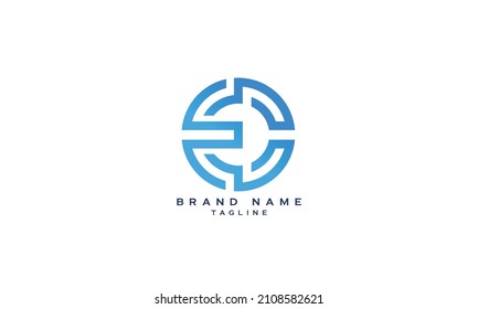 EC, CE, O, EC, CE, CM, MC, Abstract initial monogram letter alphabet logo design