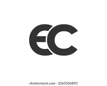 EC creative geometric initial based modern and minimal logo. Letter e c trendy fonts. Universal professional elegant techno vector design.