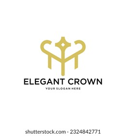 EC Crown Creative Logo Design Vector