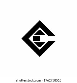 EC E C-Zeichen-Logo-Vektorgrafik