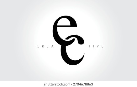 EC Elegant Serif Monogram Logo – Luxury Lowercase Typographic Lettermark for Modern Branding