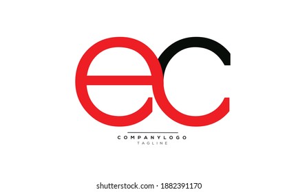 Ec Icon Monogram Letter Text Alphabet Stock Vector (Royalty Free ...