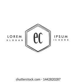 EC Initial beauty monogram logo vector