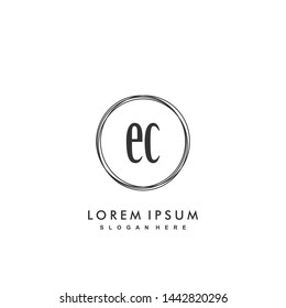 EC Initial beauty monogram logo vector