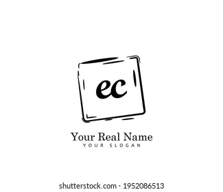 EC Initial beauty monogram logo vector