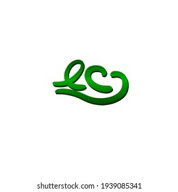 ec initial handwriting logo for identity