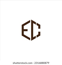 Diseño del logotipo de la letra CE o inicial para el eps 10