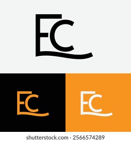 ec Initial letter logo symbol design
