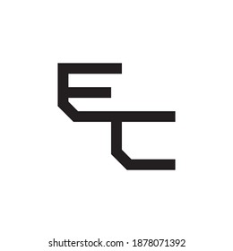 ec initial letter vector logo